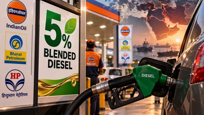 Indian Oil, BPCL and HPCL Sell Diesel Blended With Up to 5% Biodiesel