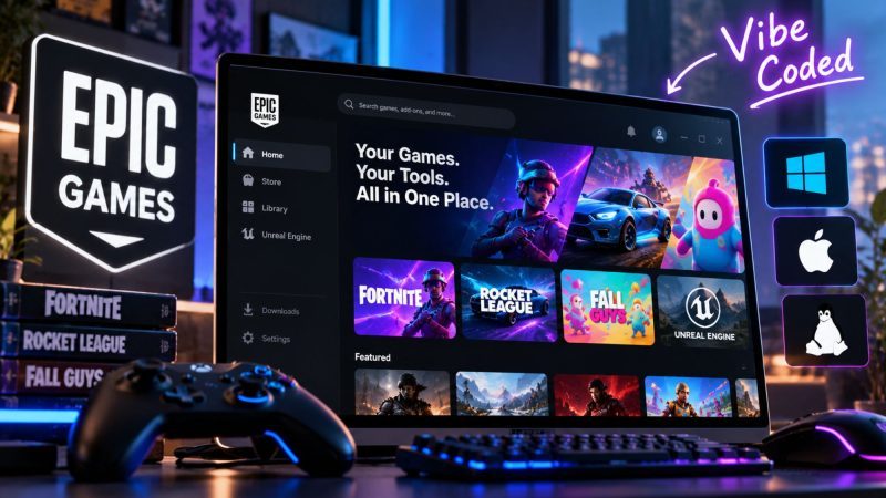 Epic Launches ‘Vibe-Coded’ Launcher Preview for Windows, macOS and Linux