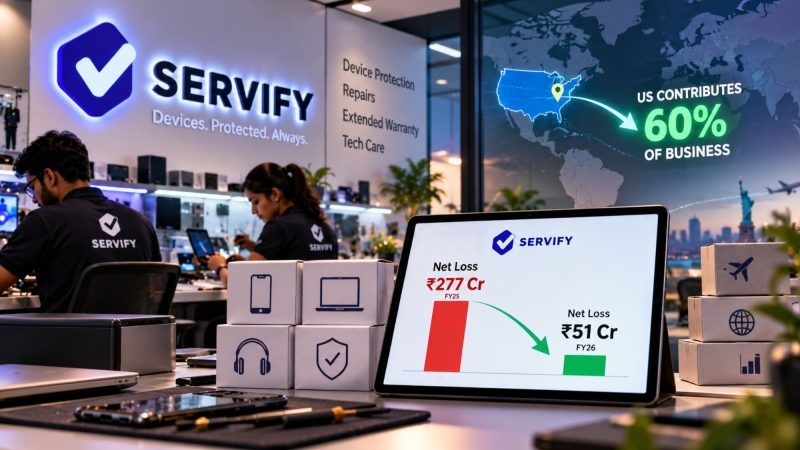 Servify Cuts Losses to ₹51 Crore in FY26 as US Contributes 60% of Business