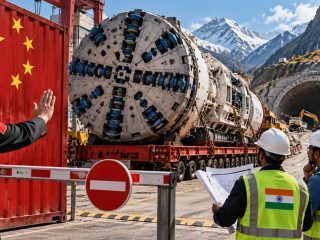 China Restricts Tunnel-Boring Machine Exports, Raising Risks for India