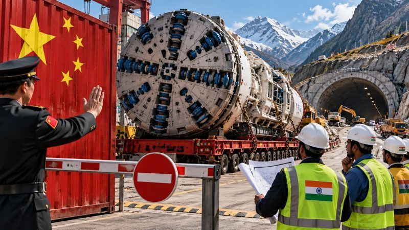 China Restricts Tunnel-Boring Machine Exports, Raising Risks for India