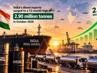 India’s Diesel Exports Surge to 2.90 Million Tonnes in October as Global Supply Tightens