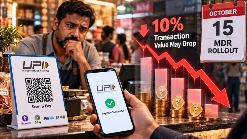 UPI Transaction Value May Drop 10% After Oct 15 MDR: Survey