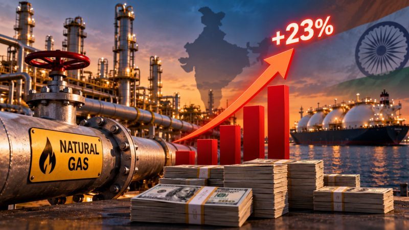 India’s Natural Gas Import Bill Jumps 23% to $8.5 Billion as Prices Rise
