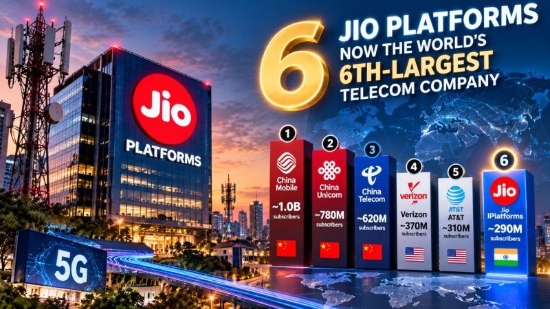 Jio Platforms Becomes the World’s Sixth-Largest Telecom Company After Blockbuster IPO Debut
