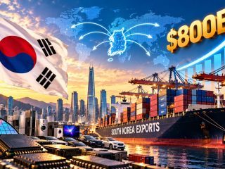 South Korea Exports cross $800B in 9 months of 2026