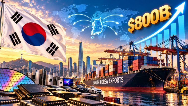 South Korea Exports cross $800B in 9 months of 2026