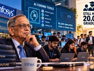 Infosys Says 80,000 Employees Use AI Coding Tools. Why Is It Still Hiring 20,000 Graduates?