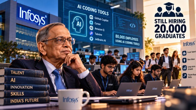 Infosys Says 80,000 Employees Use AI Coding Tools. Why Is It Still Hiring 20,000 Graduates?
