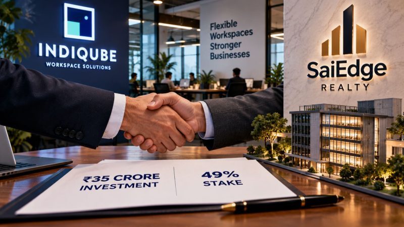 IndiQube to Invest ₹35 Crore in SaiEdge Realty for 49% Stake
