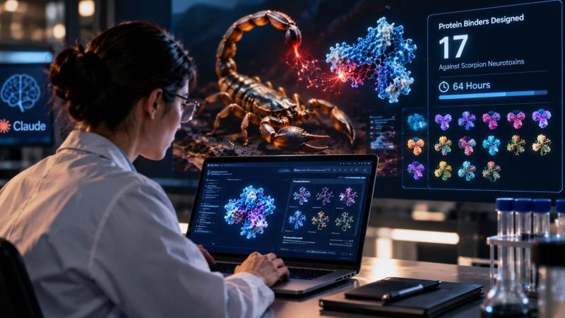 Claude Designs 17 Protein Binders Against Scorpion Neurotoxins in 64-Hour AI Campaign