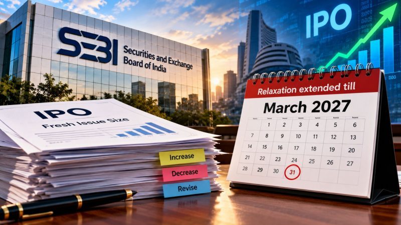 SEBI Extends IPO Fresh Issue Size Revision Relief Until March 2027